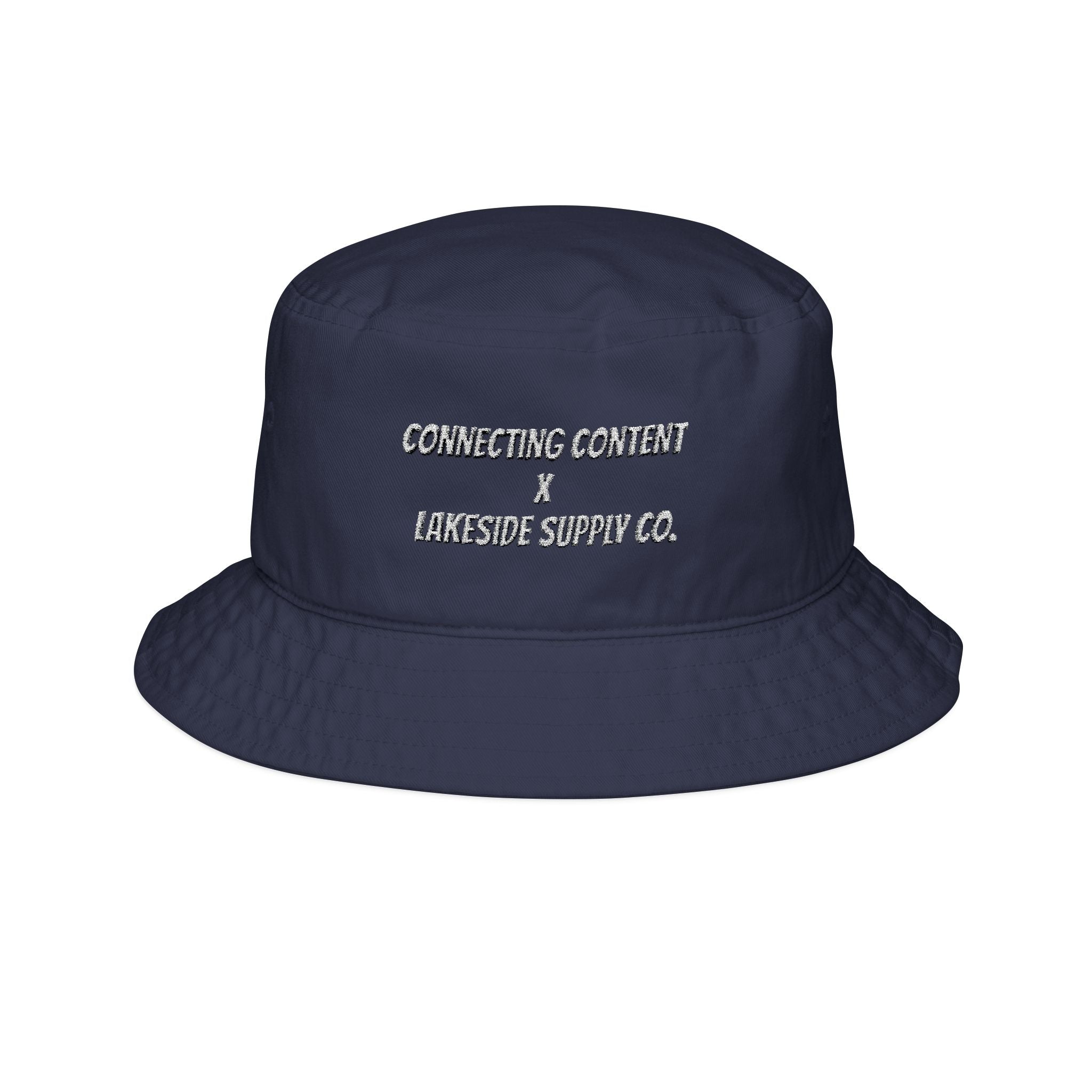 Bucket Hat — Embroidered “Connecting Content x Lakeside Supply Co.” Streetwear Bucket Hat