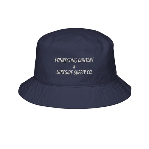 Bucket Hat — Embroidered “Connecting Content x Lakeside Supply Co.” Streetwear Bucket Hat